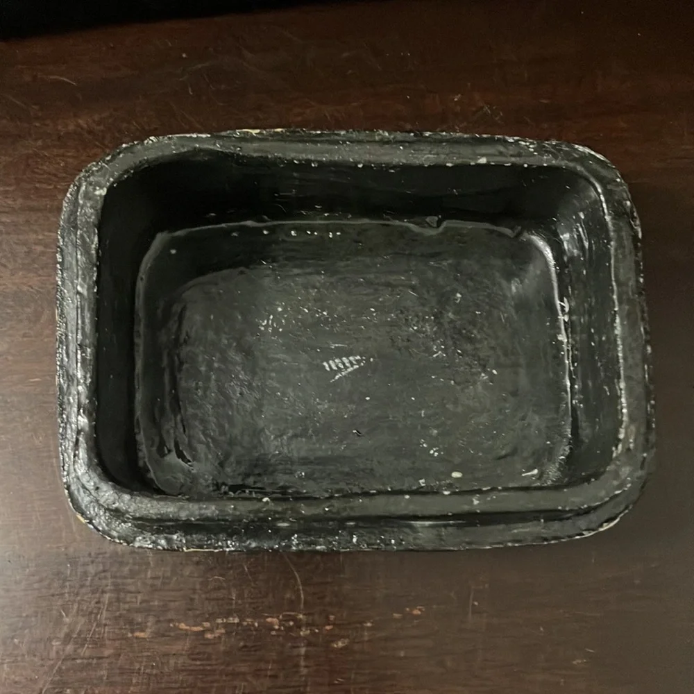 Vintage Indian Papier Mâché Blue, Black, & Gold Trinket / Jewelry Box